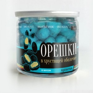 Арахис в глазури "креветка", 80 г., банка с крышкой