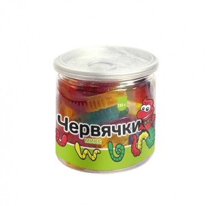 Мармелад жевательный "червячки микс", банка, 130г